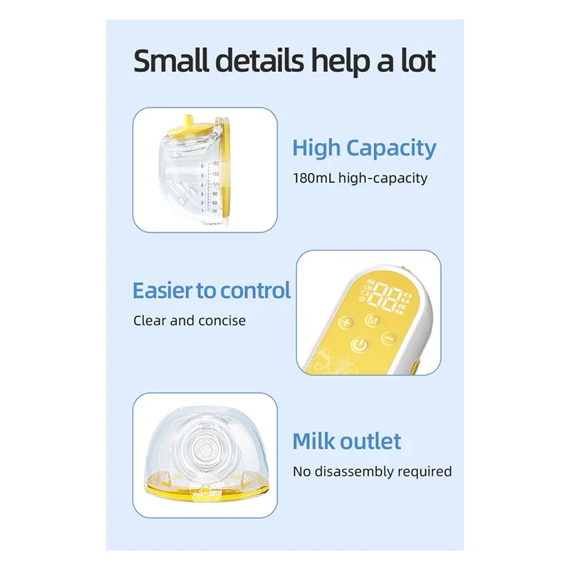 Hands-Free Wearable Electric Breast Pump | Rechargeable & BPA-Free | Baby World SA