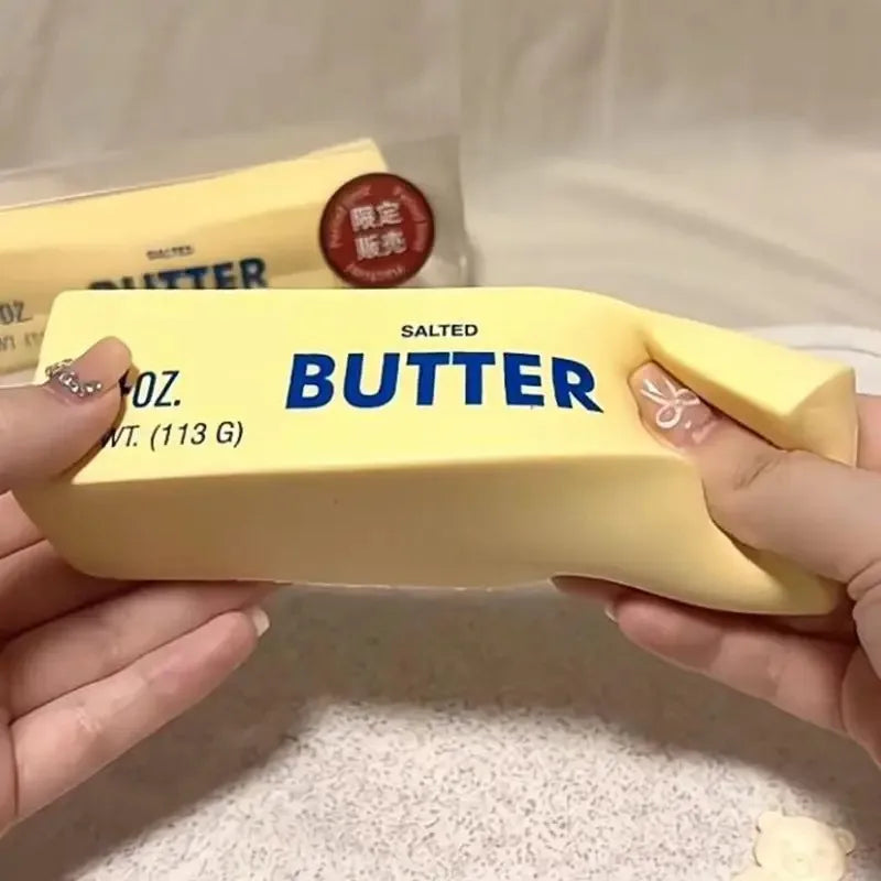 Soft Butter Squishy Squeeze Toys Funny Slow Rising Squishy Squishies Toy Fidget Toy Strawberry Lemon Brick Squish Autism Gift