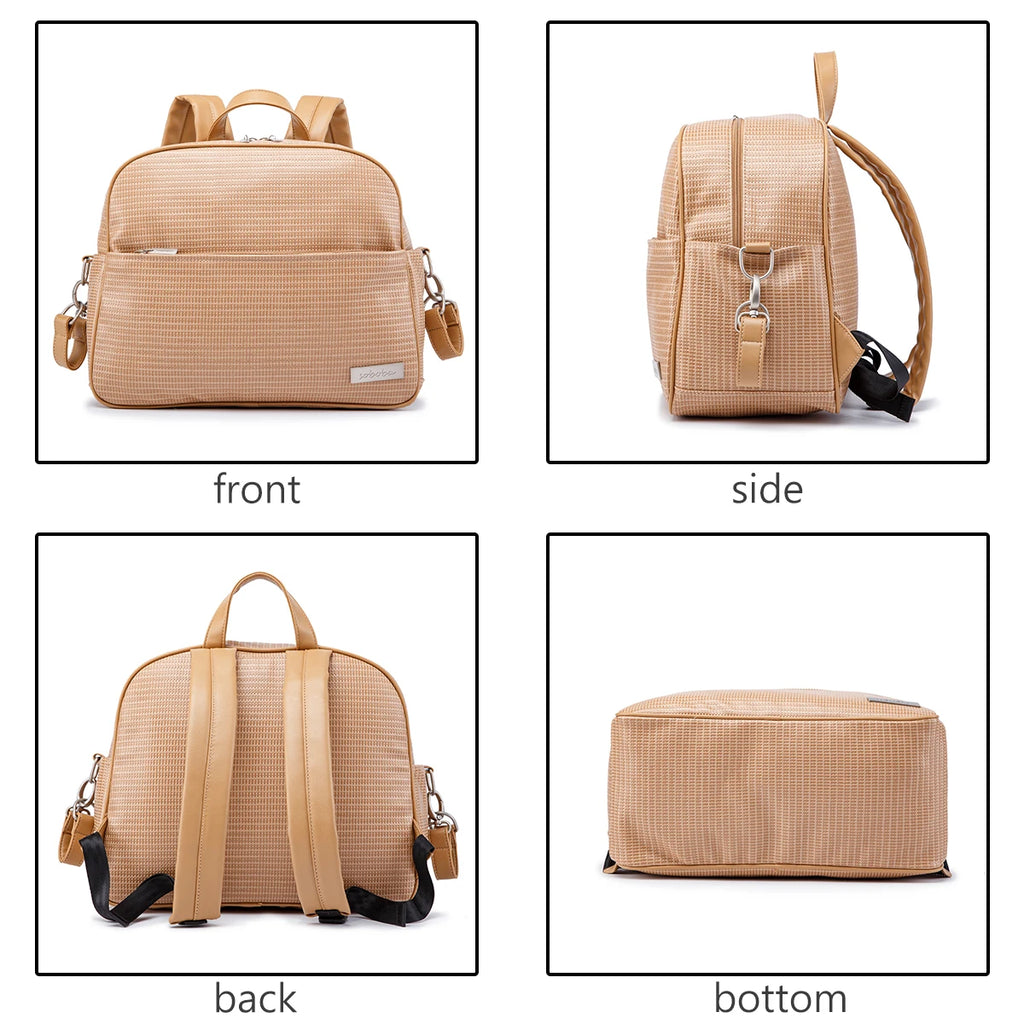 Soboba Stylish Mother Diaper Backpacks Large Capacity Waterproof Environmental Fabric Diaper Bag for Mommy Fashion Nappy Bag