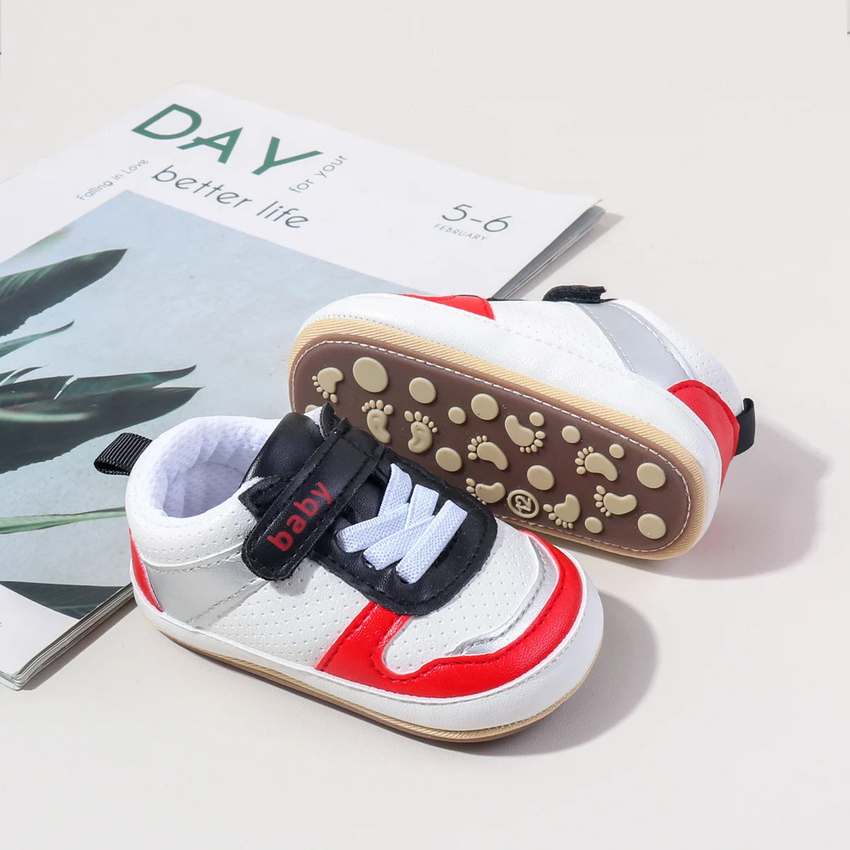 Hot Selling Newborn Baby Boys And Girls First Walking Causal Shoes Outdoor Anti Slip TPR Soles For Baby Unisex Toddler Shoes