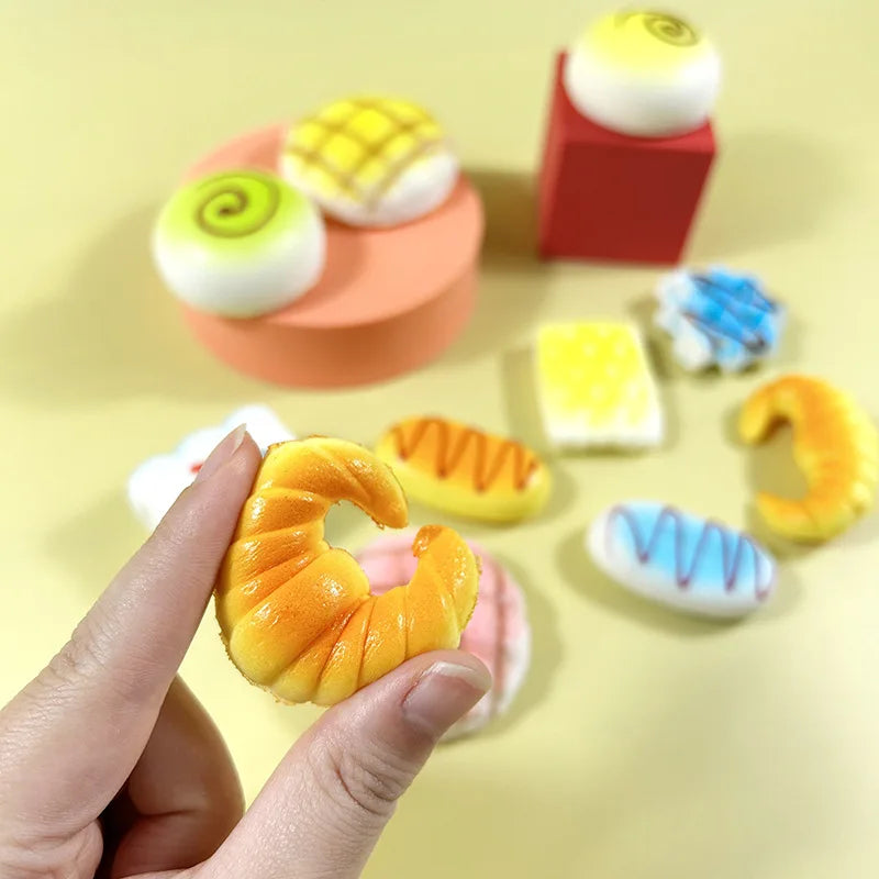 Simulated Food Toy PU Slow Rebound Decompression Toy Slow Rising Squishy Mini Bread Gift Decompression And Release Tool