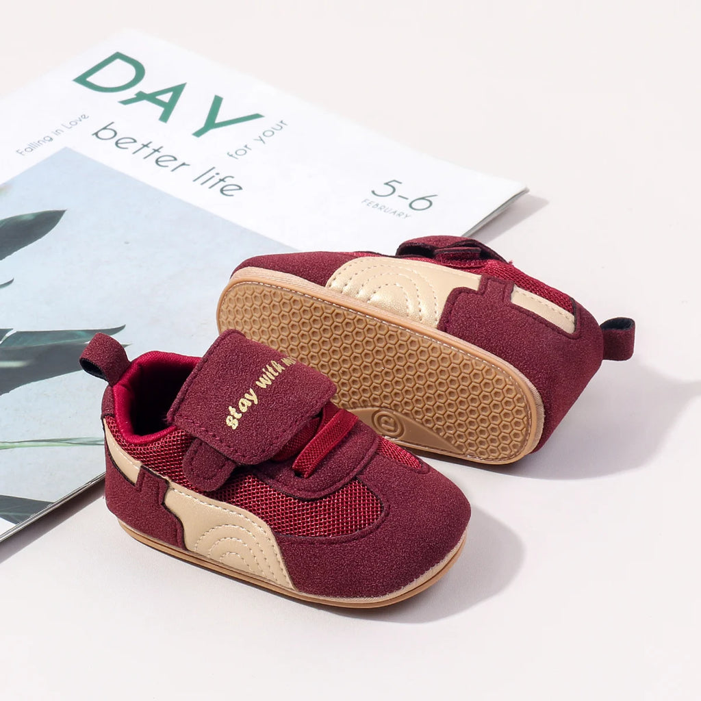 Newborn Baby Shoes Classic Leather Soft Soles Non Slip Toddler Walking Shoes for Boys and Girls 0-18M First Step Walking Shoes