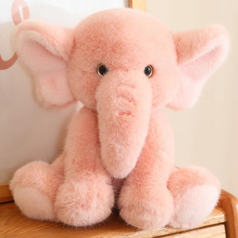 Pink Long Nose Elephant Plush Toy 23/35cm Soft Stuffed Animal Doll Model 23/35cm