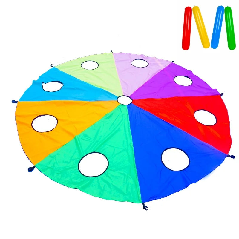 Kids Whack A Mole Game Rainbow Umbrella  Kindergarten Outdoor Fun And Sports Paracaidas Toy Buiten Speelgoed Voor Kinderen