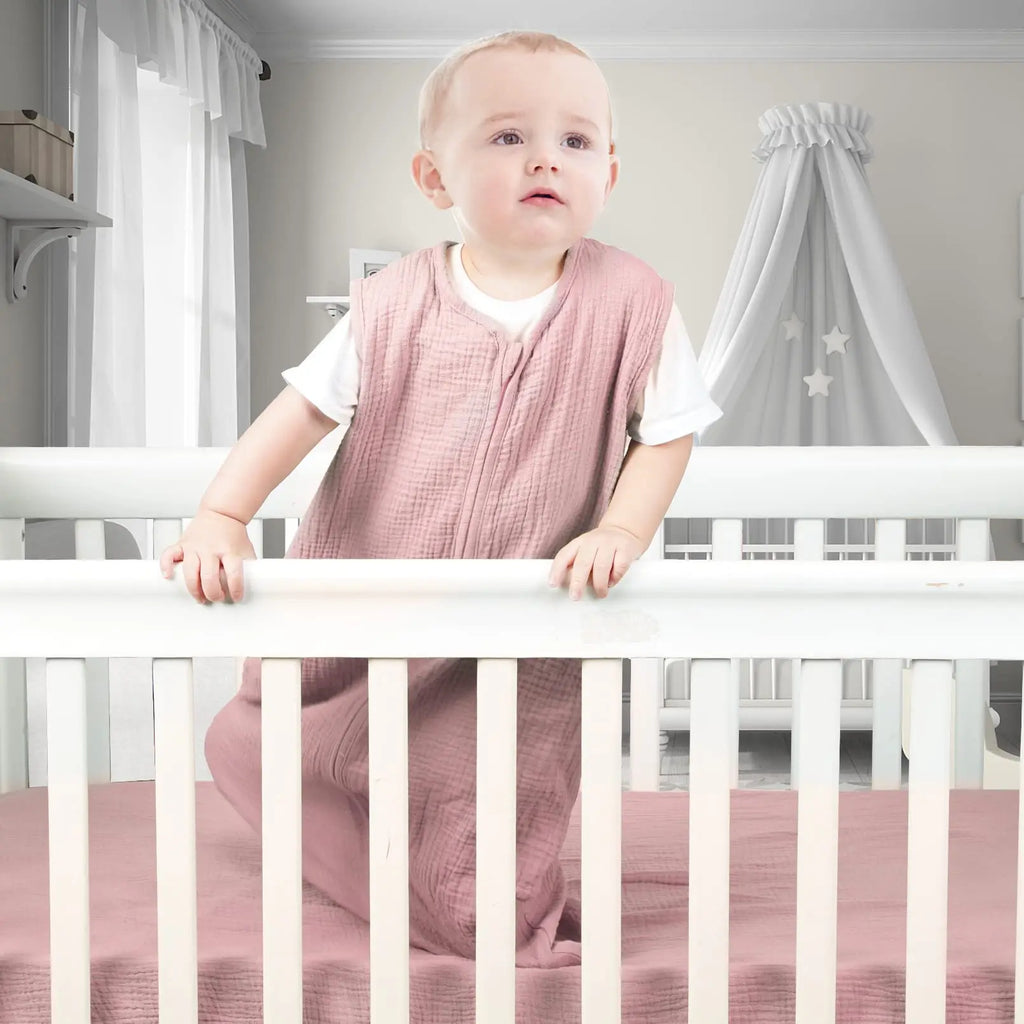 Baby Sleep Sack 0-6 Months 100% Organic Cotton Muslin Baby Sleeping Bag Toddler Wearable Blankets Comfy Stretchy