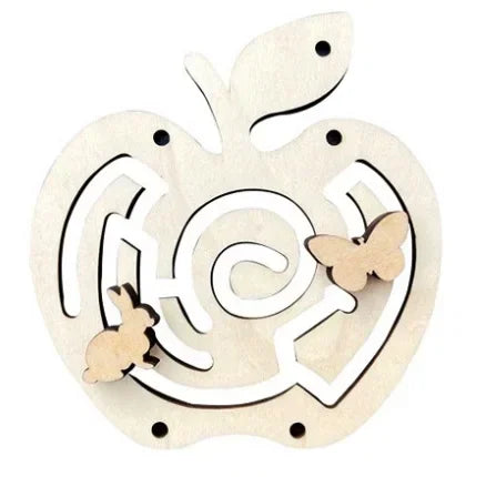 Wooden Busy Board Toy for Montessori Learning With Clock Mirror and Unlock Activities Model MB-001