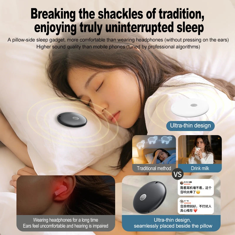 Lenovo Mini Portable Bedside Sleep Speaker With High-definition Sound Quality White Noise Intelligent Pillow Under Speaker
