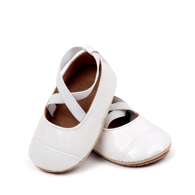 2025 Spring And Autumn Baby Girls First Walking Outdoor Toddler Shoes With High Quality PU Leather For 0-18M Baby Princess Shoes