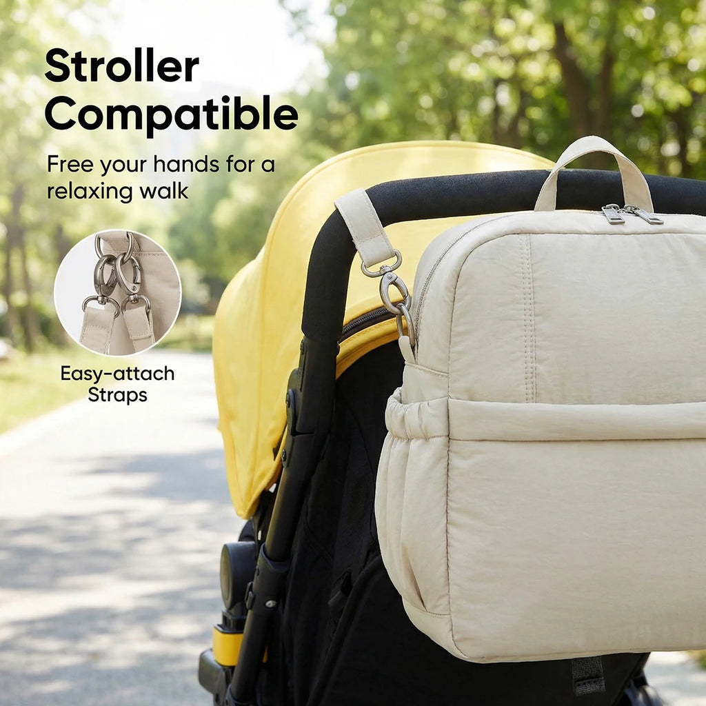 Soboba Large Capacity Diaper Backpack Multi-functional Nappy Changing Bag for Newborns Travel-Friendly Parenting Essentials
