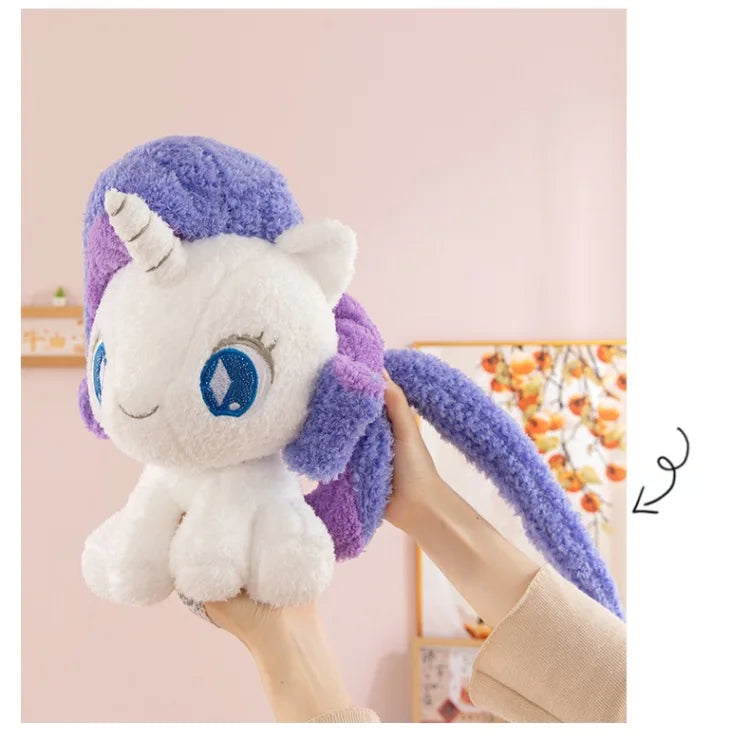 My Little Pony Plush Toy 28cm Cute Pony Stuffed Doll Soft Huggable Rainbow Pinkie Pie Birthday Gift Collection