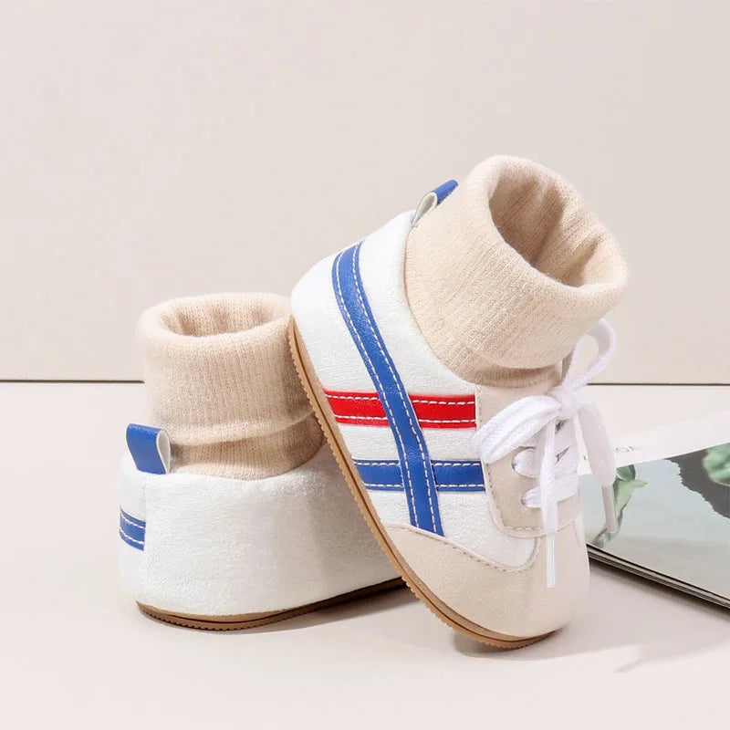 Baby Sock Shos Autumn and Winter Baby Girls Boys Ankle-covered Style 0-1 Year Old Anti Slip Fashion Design Newborn Infant Shoes