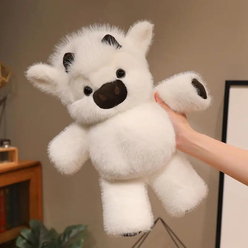 Adorable Highland Cattle Plush Toy 40cm - Huggable Running Cow Stuffed Animal Made with Premium Soft Fabric, Soothing Companion