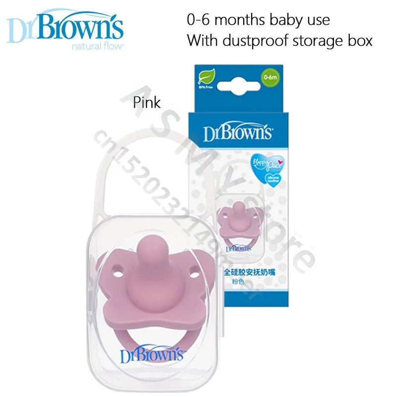 Dr. Brown's Silicone Pacifier For Newborns 0-18 Months Soft Silicone Pacifier For Gentle Soothing