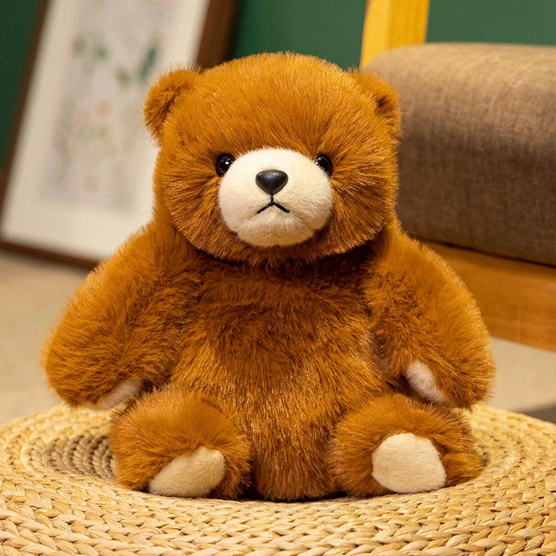 Kawaii Brown Bear Plush Toys Soft Stuffed Animal Pillow Polar Bear Comfort Doll for Back to School Anime Birthday Gifts