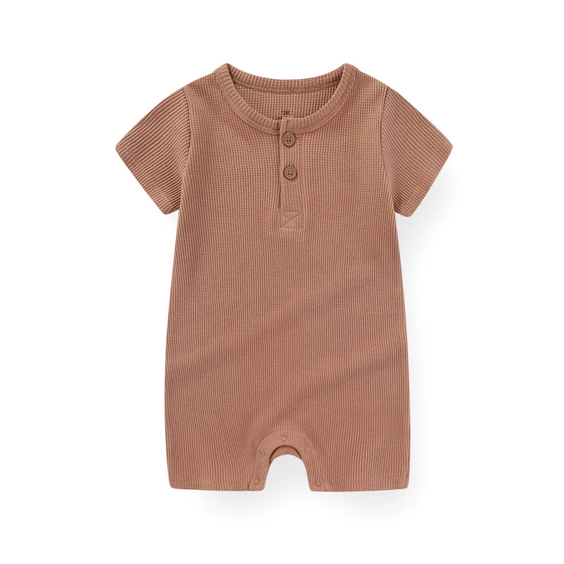 Kiddiezoom Unisex Short Sleeve Cotton Baby Romper Four Seasons One Piece Jumpsuit Newborn