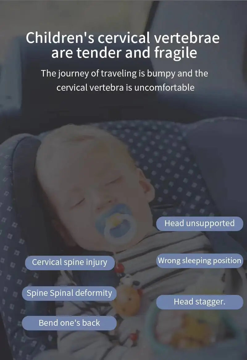 New Baby Headrest U-Shaped Portable Memory Foam Neck Support Children's Pillows Travel Pillow Breathable Soft Body Accessory