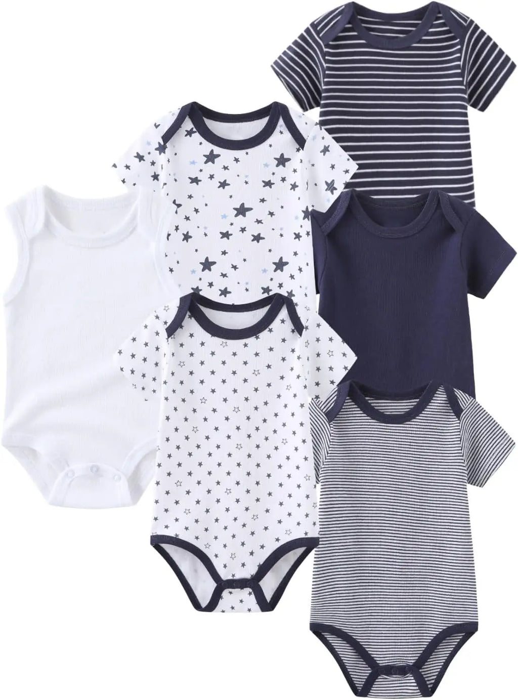 6 Pcs/Lot Cartoon Baby Boys Girls Bodysuits Short Sleeve Newborn Unisex Onesies Summer Infant Clothes Fashion Outfits