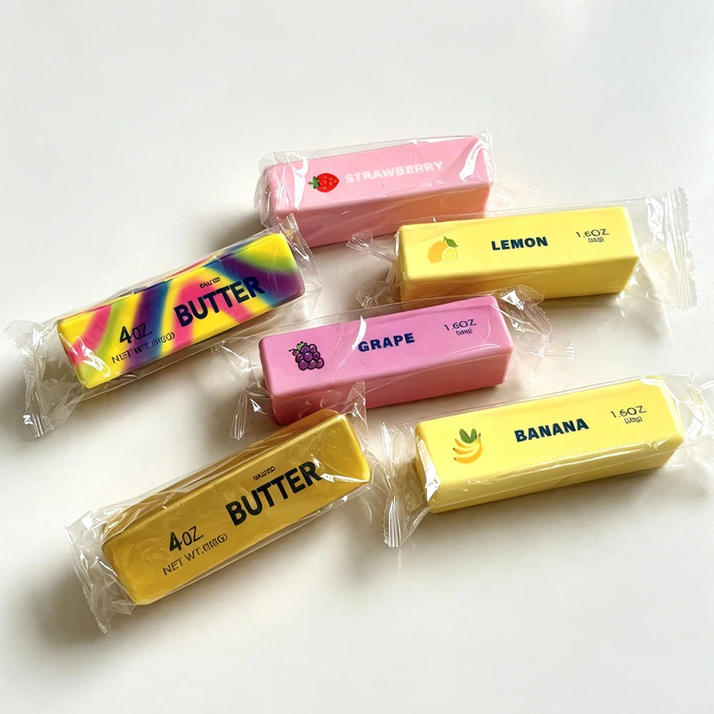Soft Butter Squishy Squeeze Toys Funny Slow Rising Squishy Squishies Toy Fidget Toy Strawberry Lemon Brick Squish Autism Gift