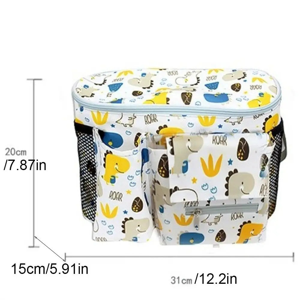 Oxford cloth Baby Stroller Bag Printed Pram Buggy Cartoon Stroller Organizer Large Capacity Multi-functional