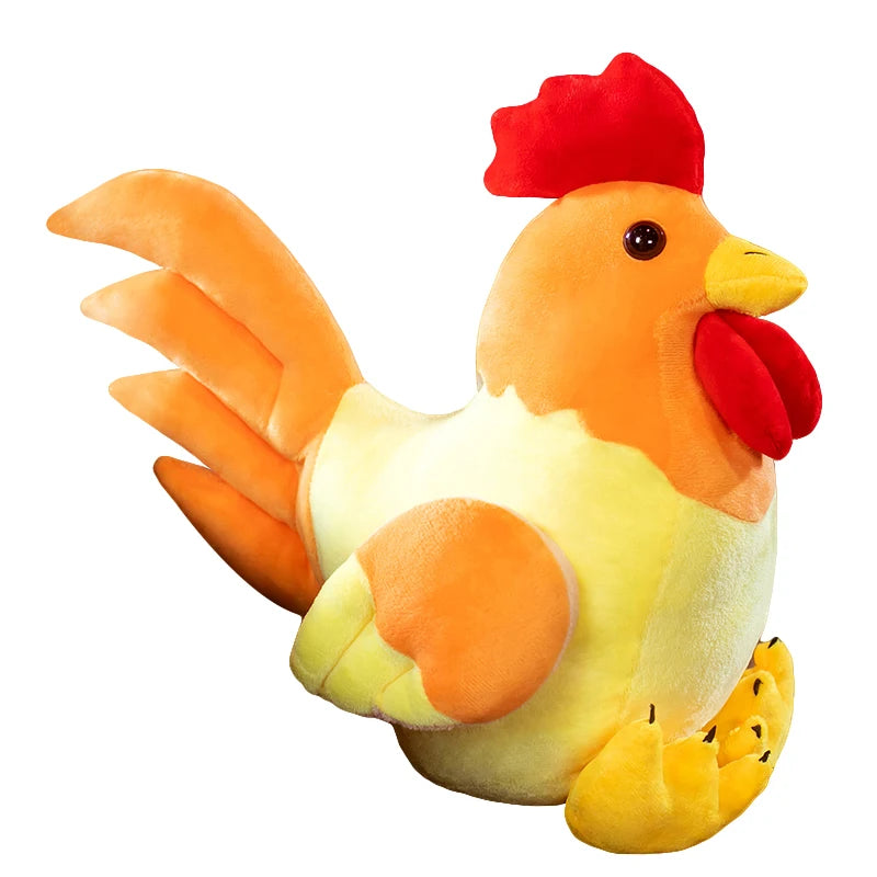 Nice 1pc Simulation Cock Plush Toys Stuffed Soft Chicken Dolls Animal Poultry Pillow Funny Home Cushion Decor Birthday Gift