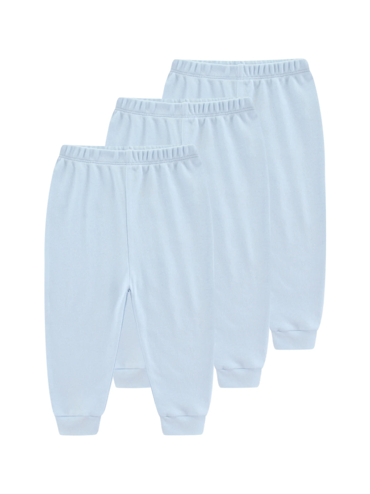 Four Seasons Baby Pants 3 Piece Set 100 Percent Cotton Newborn Trousers 0 To 24 Months Solid Color