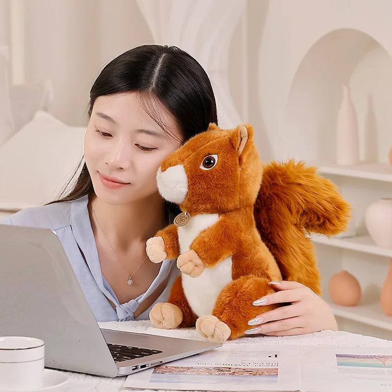 Cute Simulation Squirrel Raccoon Plush Toys Stuffed Soft Animal Dolls For Children Girls Baby Birthday Christmas Gifts