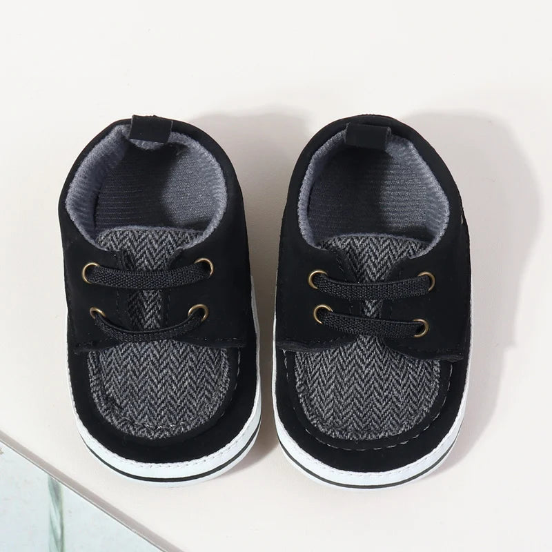 Spring And Autumn Baby Boys First Walking Indoor Outdoor Toddler Shoes With Fashion Design And Soft TPR Sole For 0-18M Baby