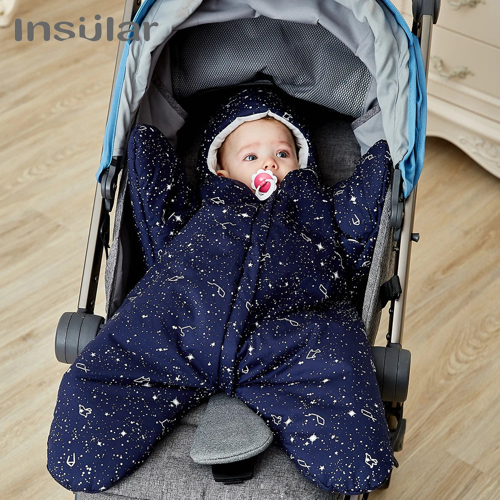 INSULAR Baby Starfish Sleeping Bags Infant Warm Sleep Sacks Kids Cotton Swaddle Blanket Separated Sleeves Legs Winter 0-8 Months