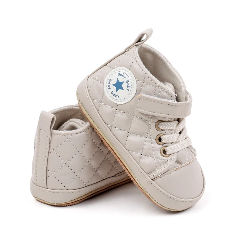2025 Baby Boy Girl Spring and Autumn Fashion Design TPR Sole Anti Slip Walking Shoes High Quality Breathable Prewalker Shoes