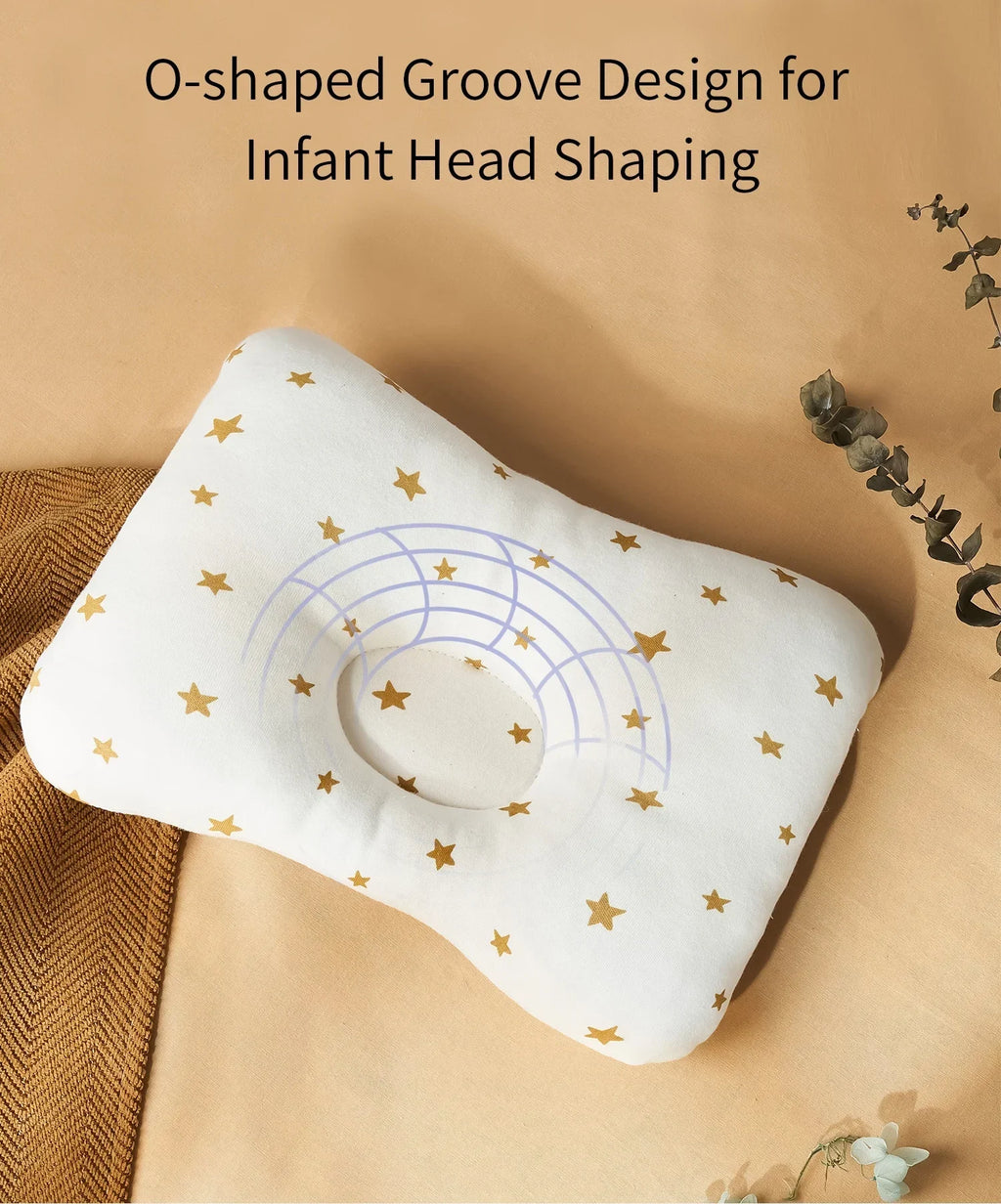 INSULAR Infant Head Pillows Baby Design Breathable Cotton Cushion Pillow