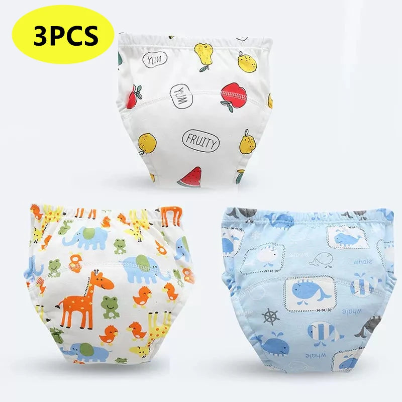 Newborn Training Pants Baby Cotton Shorts Print Washable Underwear babies Boy Girl Cloth Diapers Reusable Nappies Infant Pantie