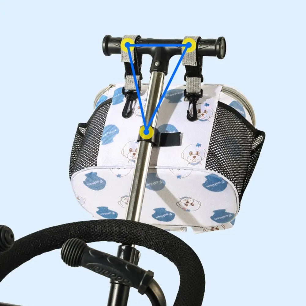 Multifunction Baby Pram Organizer Oxford Cloth Waterproof Baby Stroller Hanging Bag Diaper Bottle Storage Large-capacity
