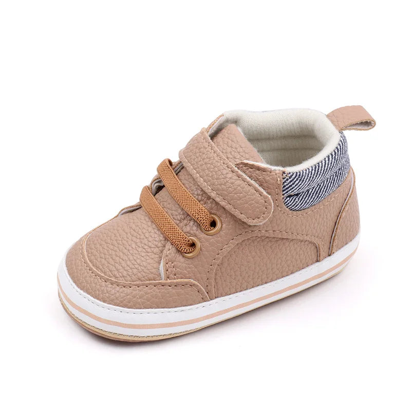 Baby Sneaker Prewalk Shoes for Newborn to Toddler Spring and Autumn Waterproof Polyurethane and Tpr Sole BNB3093