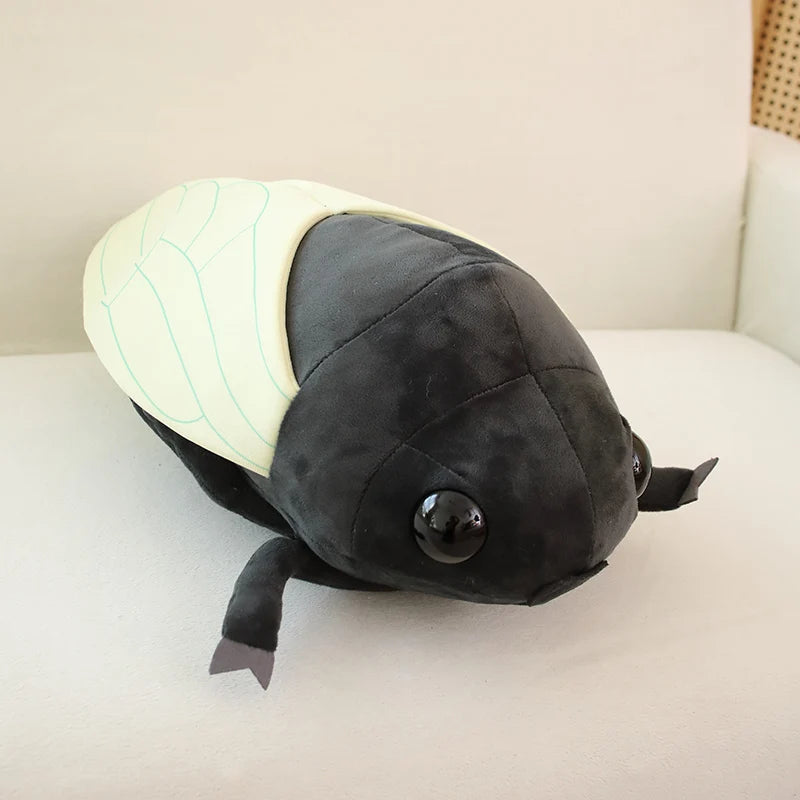 48cm Creative Simulated Insect Doll Plush Toy Stuffed Animal Soft Cicada Pillow Gifts for Boys Children Friends Prank Toys Decor