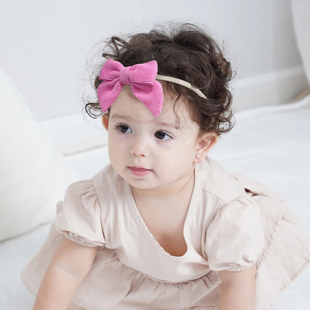 KIDS BOWS Exquisite floral headband elastic bow hiarband babys wedding tourism party headband dress up gift set