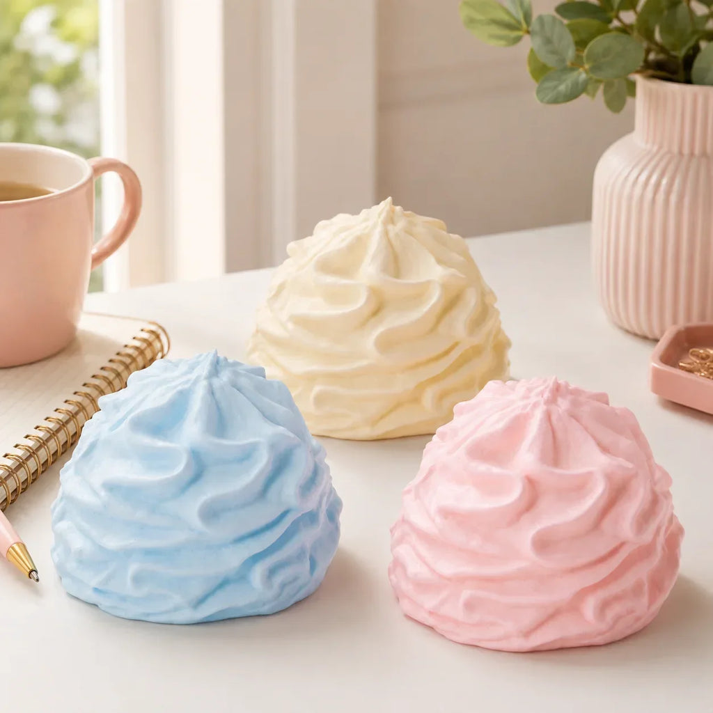 Cream Swirl Squishy Toy Slow Rising Imitation Whipped Cream Fidget Toy Soft Squeeze Stress Relief Decompression Party Gift