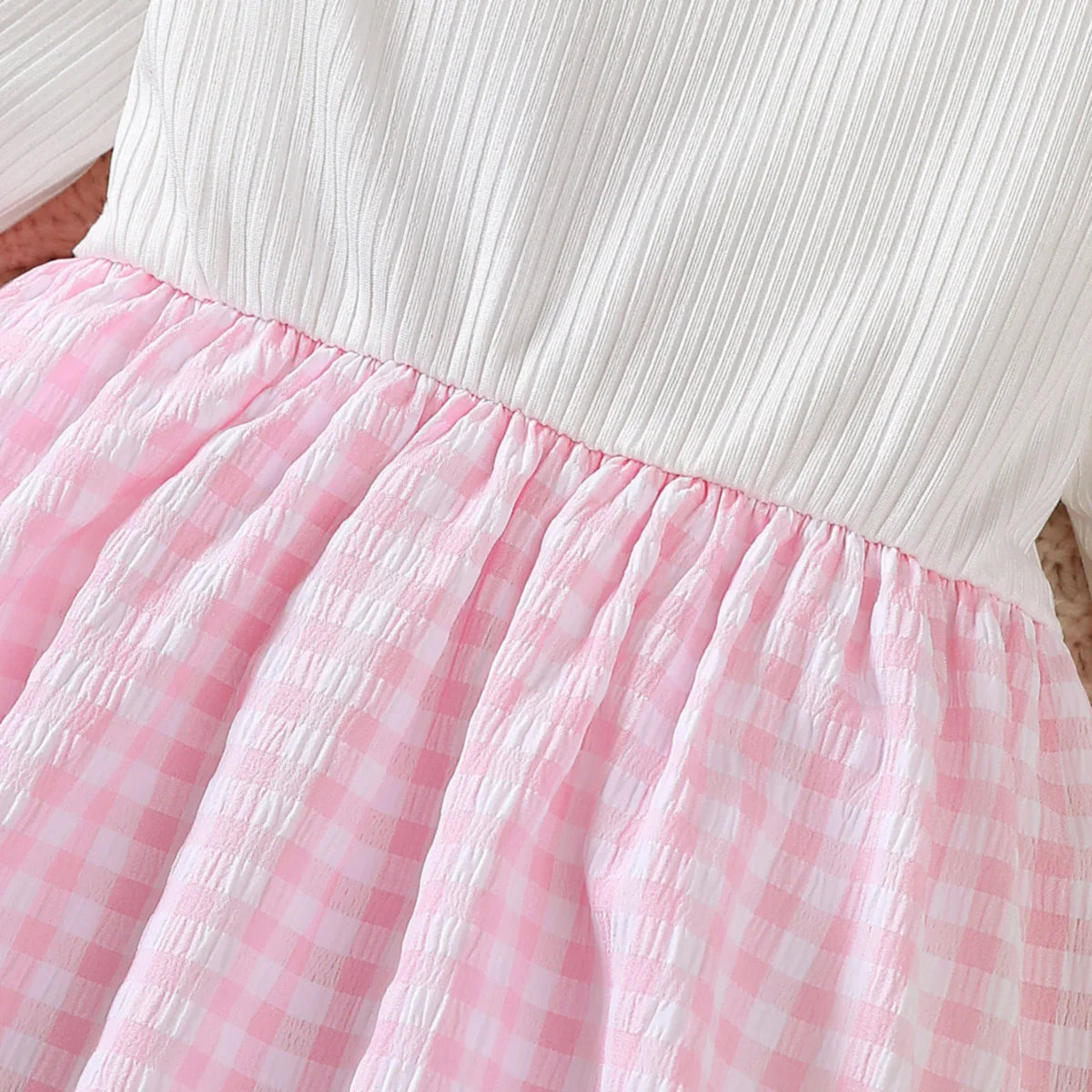 Newborn Baby girl Easter Dress Cartoon Small Rabbit Print plaid Dress+Headband 2Pcs/set for Cute Baby girls 0-18 Months Dress