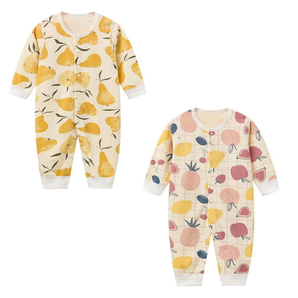 1-Piece Cartoon Cute Baby Boy Girl Rompers Snap-fastener Newborn Unisex Jumpsuits 6-24 Months Infant Clothing