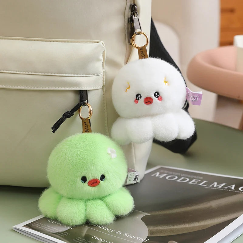 Cute 10cm Octopus Plush Pendant Toys Soft Stuffed Sea Animal Doll Kawaii Keychain Bag Decoration Small Holiday Child Gifts