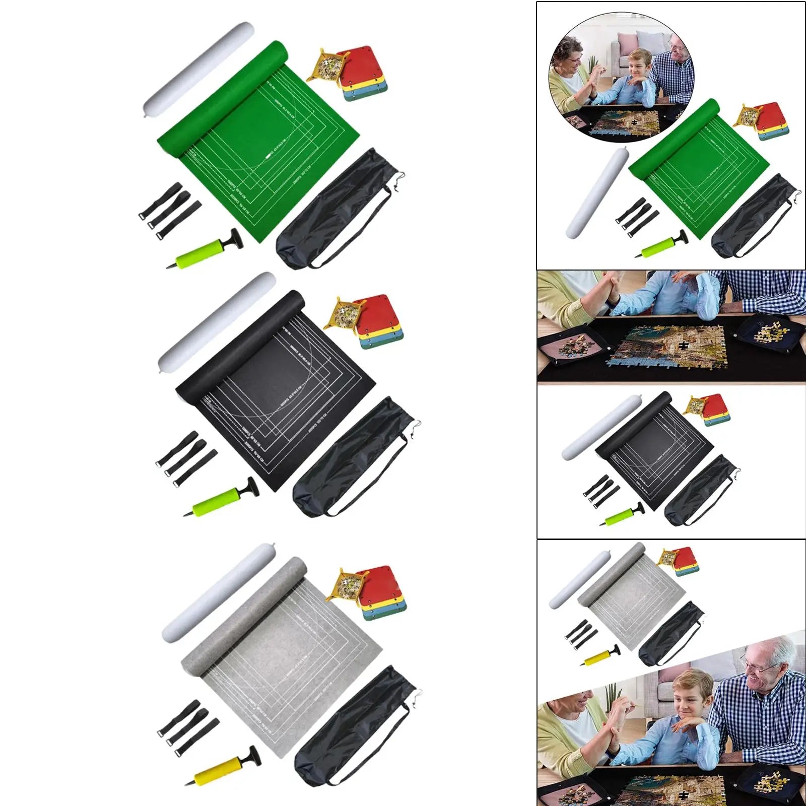 Jigsaw Puzzle Mat Roll Up, Saver Pad Portable Up to 2000 Pieces with Storage