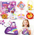 Art Craft Supplies, Learn to Sew Embroidery Kit for Unicorn Purse Bags Picture Frame Pen Holder, DIY Felt Craft Gifts