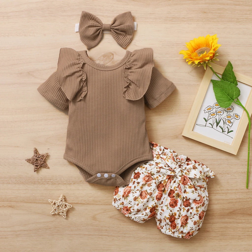 Baby girl's clothes New Year's Eve fashion summer top Luoyi ruffle hand closure collar head shoe photo print flower baby dress