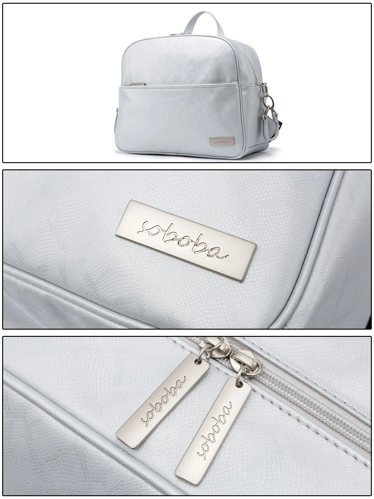 Soboba Stylish Mother Diaper Backpacks Large Capacity Waterproof Environmental Fabric Diaper Bag for Mommy Fashion Nappy Bag