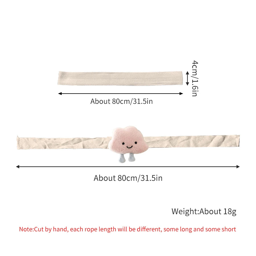 2Pc Korean-Style Ins-Style 3D Cloud Ribbon Curtain Tiebacks Children's Room Decoration Mosquito Net Tie Ropes Binding Ropes