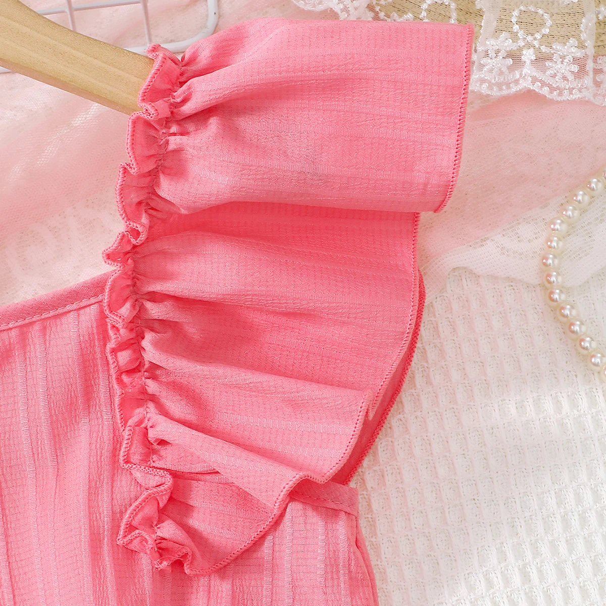 8-11 Year old girl's set with Ruffled Wave stripe Top and Irregular Design Skirt children's  Girl fashion Set