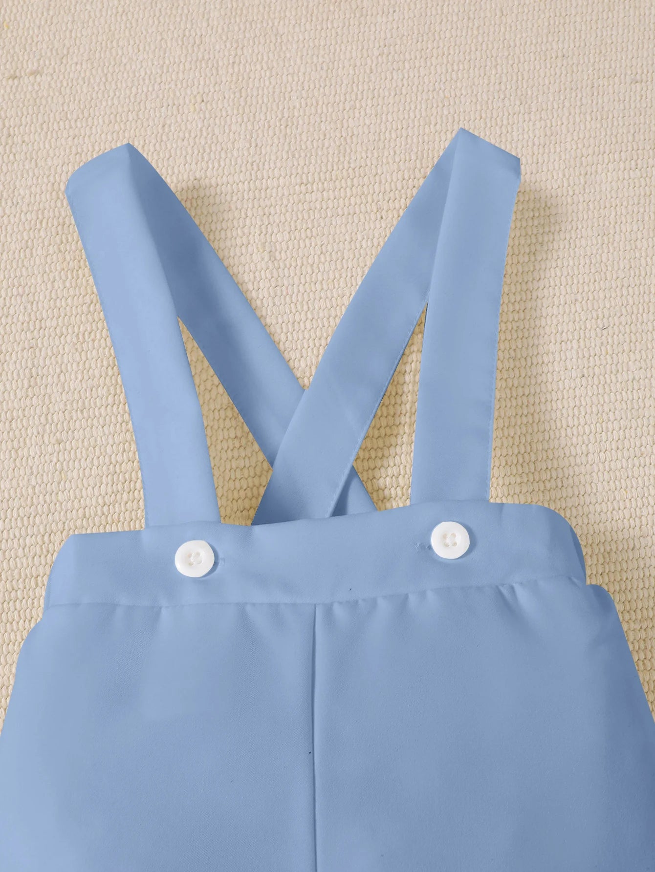 Newborn Baby Boy Spring Autumn Set lapel Bow jumpsuit+Blue Pants Two piece Set for 0-18 Months Baby Boy, Little Gentleman Set