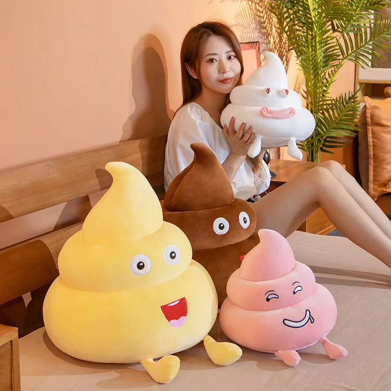 New 25cm/35/45CM Funny Poop Plushie Toys Simulation faeces Pillow Stuffed Soft Creative Sofa Cushion Interesting Birthday Gifts
