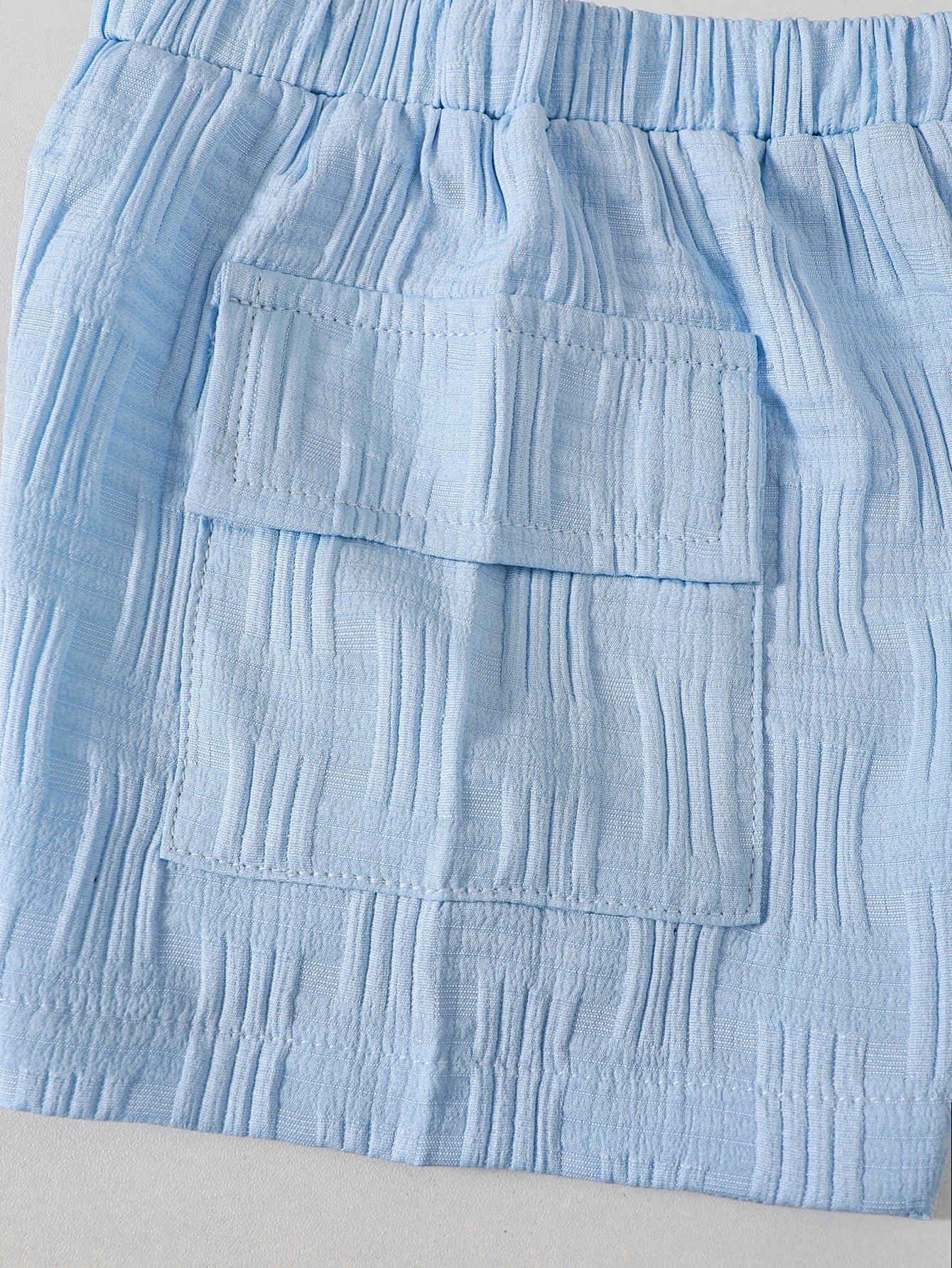 Summer Baby boy Set lapel Blue Striped Top and Shorts 2-piece Set for  Handsome 0-3 Year old Baby boy Casual Set Baby Clothing