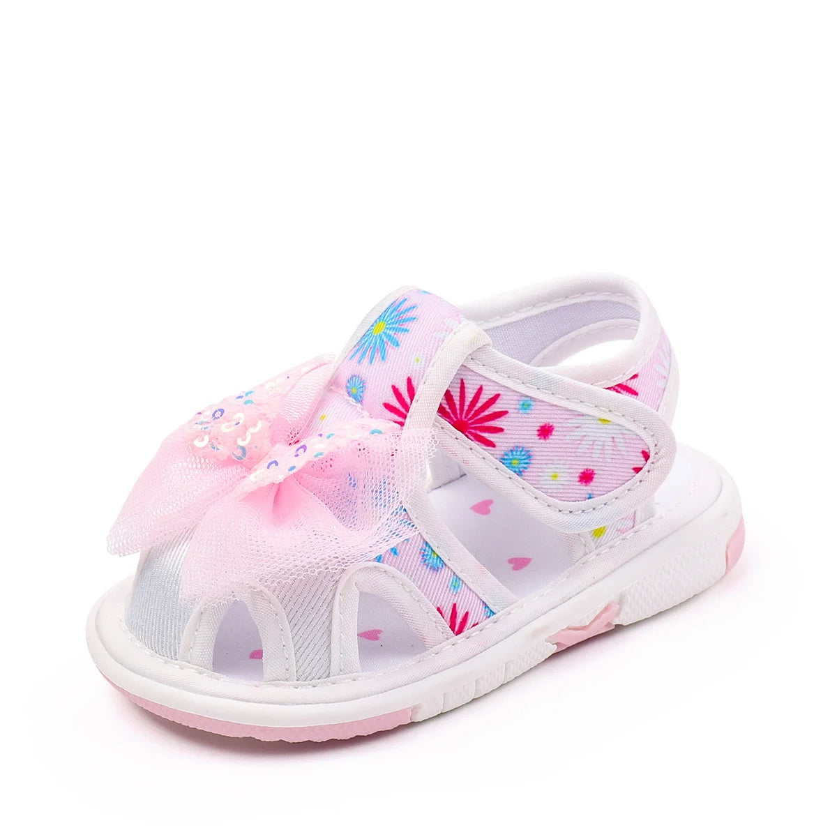 2025 0-2Y Baby Girls Baby Girls First Walking Indoor Outdoor Toddler Shoes With Squeaky Beautiful Design And Soft TPR Sole