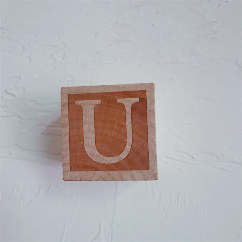 Wooden Alphabet Ornaments AtoZ for Custom Names Nordic Style 26 Letter Set for Home Decor Crafts and Photography Props
